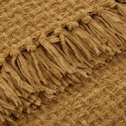 Ochre Basic Chenille Knit Throw