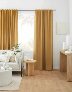 Ochre Taha Rod Pocket Back Tab Blackout Curtain