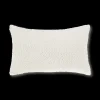 Off White Doodle Boucle Lumbar Throw Pillow