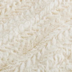 Off White Ellyn Faux Fur Throw