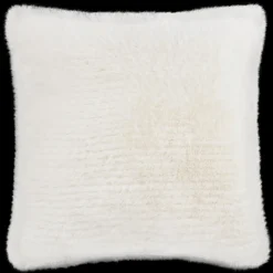 Off White Maddox Faux Fur Decorative Pillow