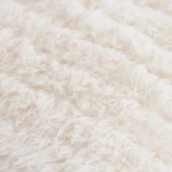 Off White Maddox Faux Fur Decorative Pillow