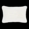 Off White Maddox Faux Fur Decorative Lumbar Pillow