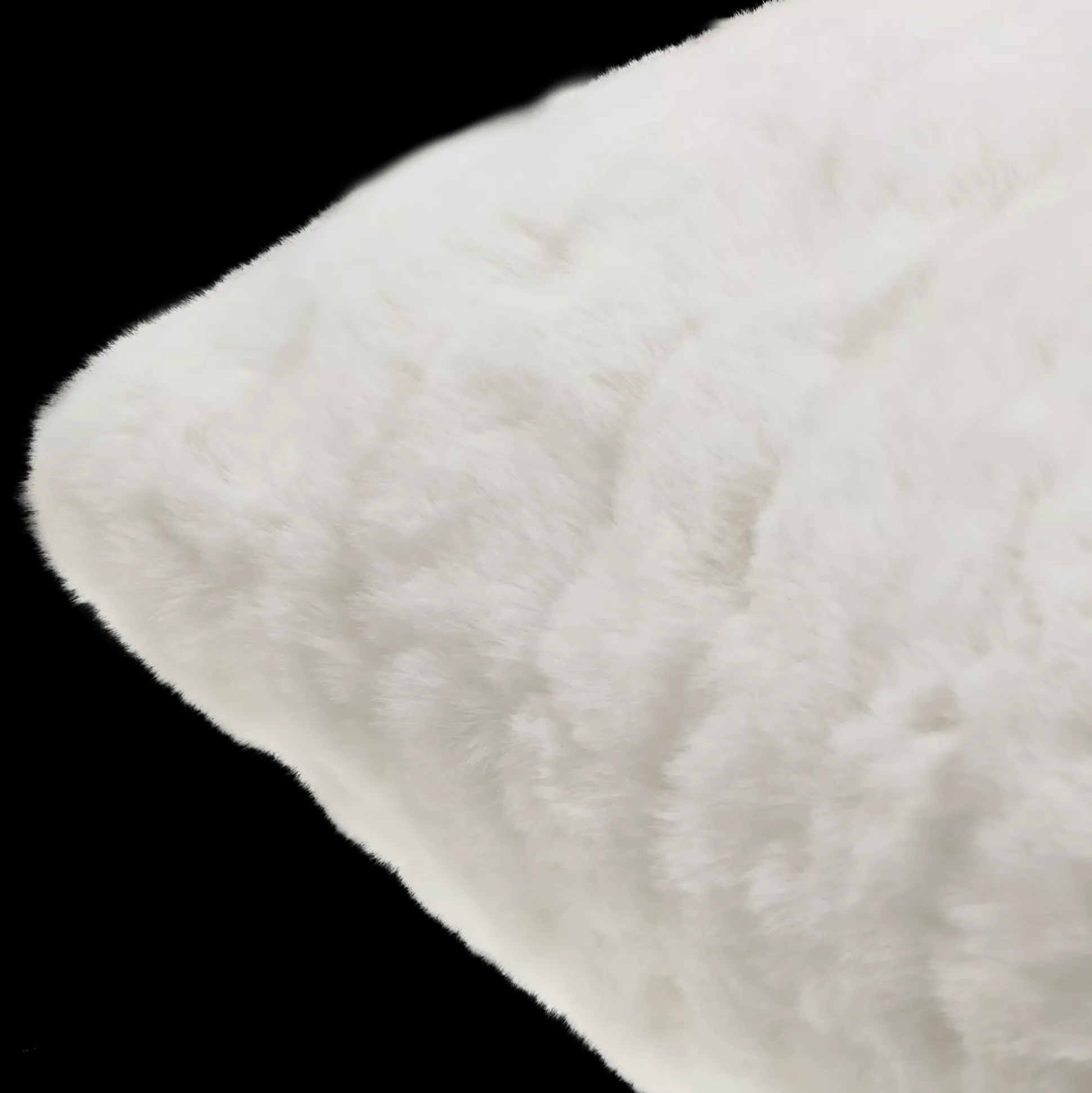 Off White Sheep Faux Fur Throw Pillow