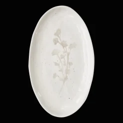 Oval Tray with Engraved Stem