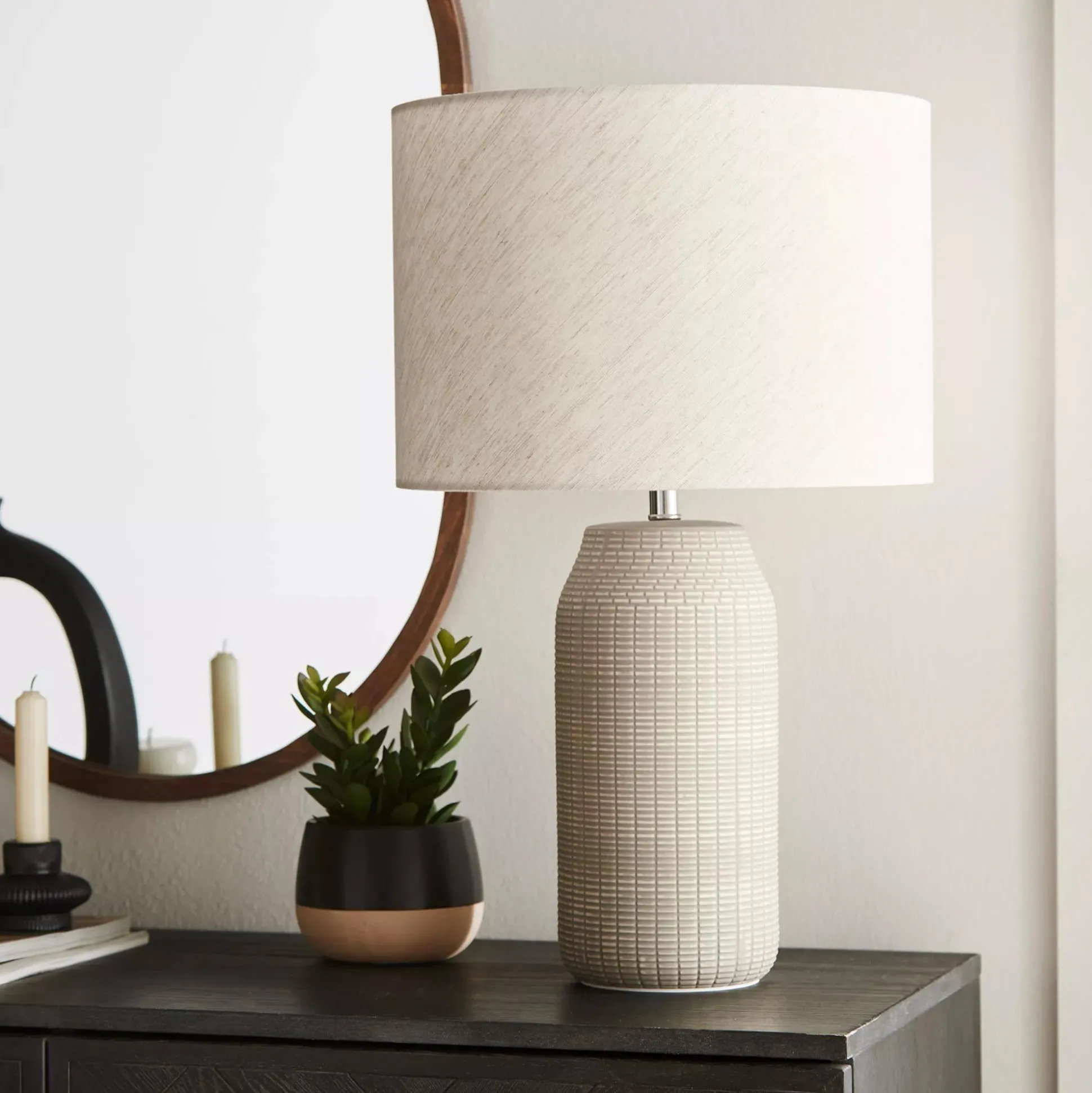 Patterned Ceramic Table Lamp