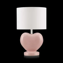 Pink Heart Shaped Table Lamp