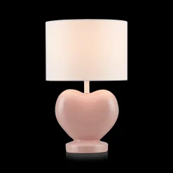 Pink Heart Shaped Table Lamp