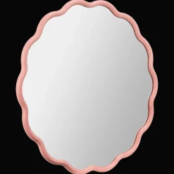 Pink Scalloped Mirror