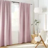 Pink Taha Rod Pocket Back Tab Blackout Curtain