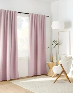Pink Taha Rod Pocket Back Tab Blackout Curtain