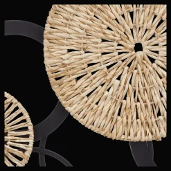 Rattan and Metal Circles Wall Art