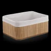 Rectangular Bamboo Basket with Lining