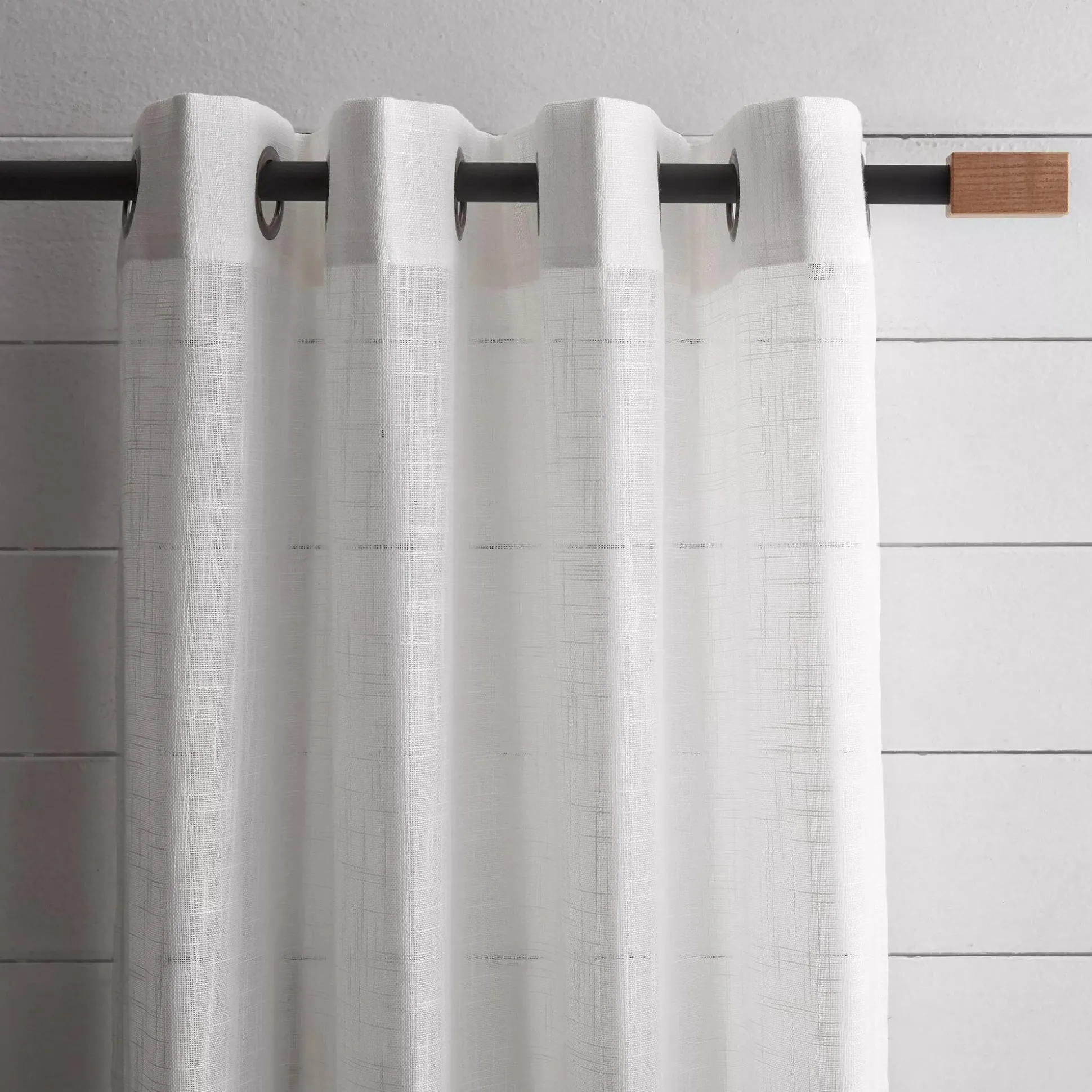 Rectangular Wood Curtain Rod Set - Diameter 13/16 mm