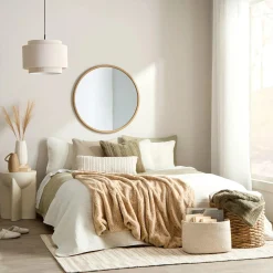 Ribbed Beige Ceiling Lamp