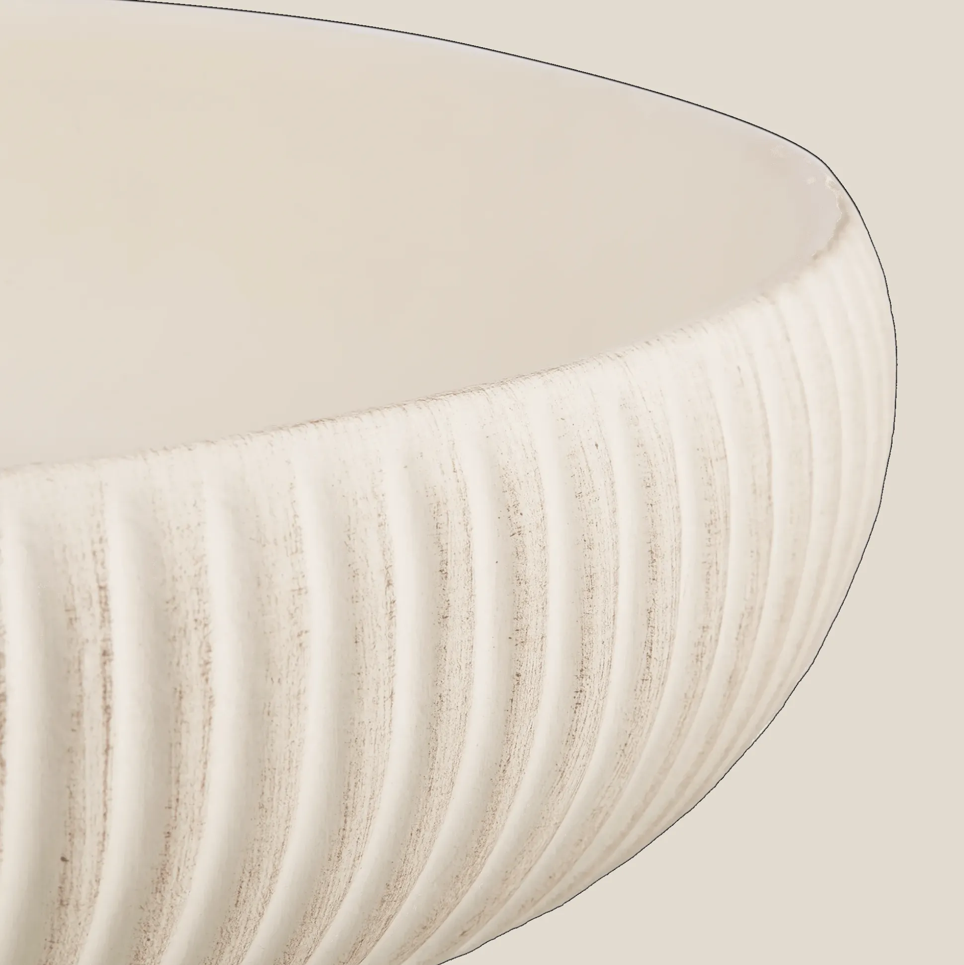 Ribbed Ceramic Bowl