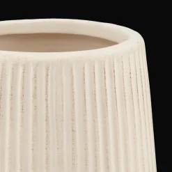Ribbed Ceramic Floor Vase