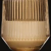 Ribbed Glass LED Candle