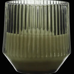 Ribbed Glass LED Candle