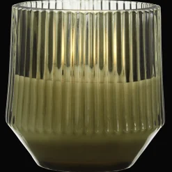Ribbed Glass LED Candle