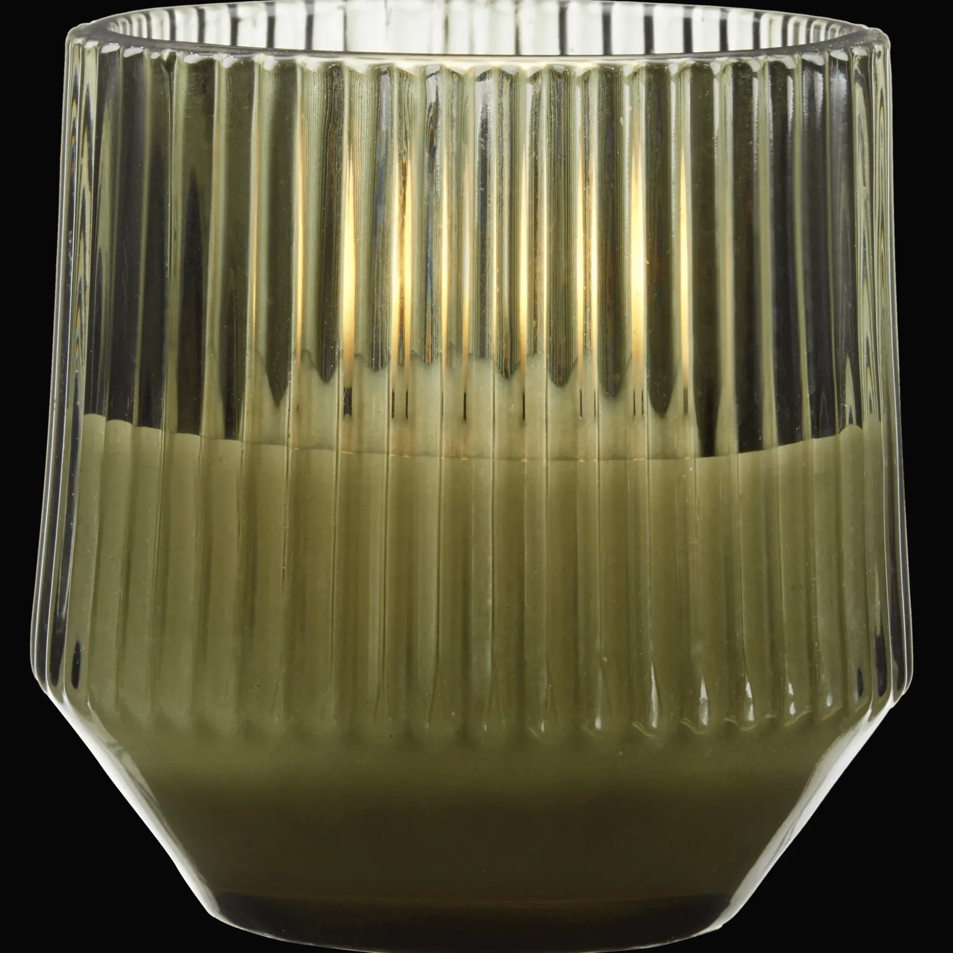 Ribbed Glass LED Candle