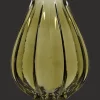 Ribbed Green Vase