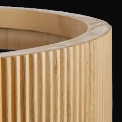Ribbed Wood Ceiling Lamp