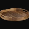 Round Acacia Wood Tray