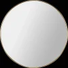 Round Gold Aluminum Frame Mirror