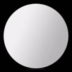 Round Mirror with Black Frame