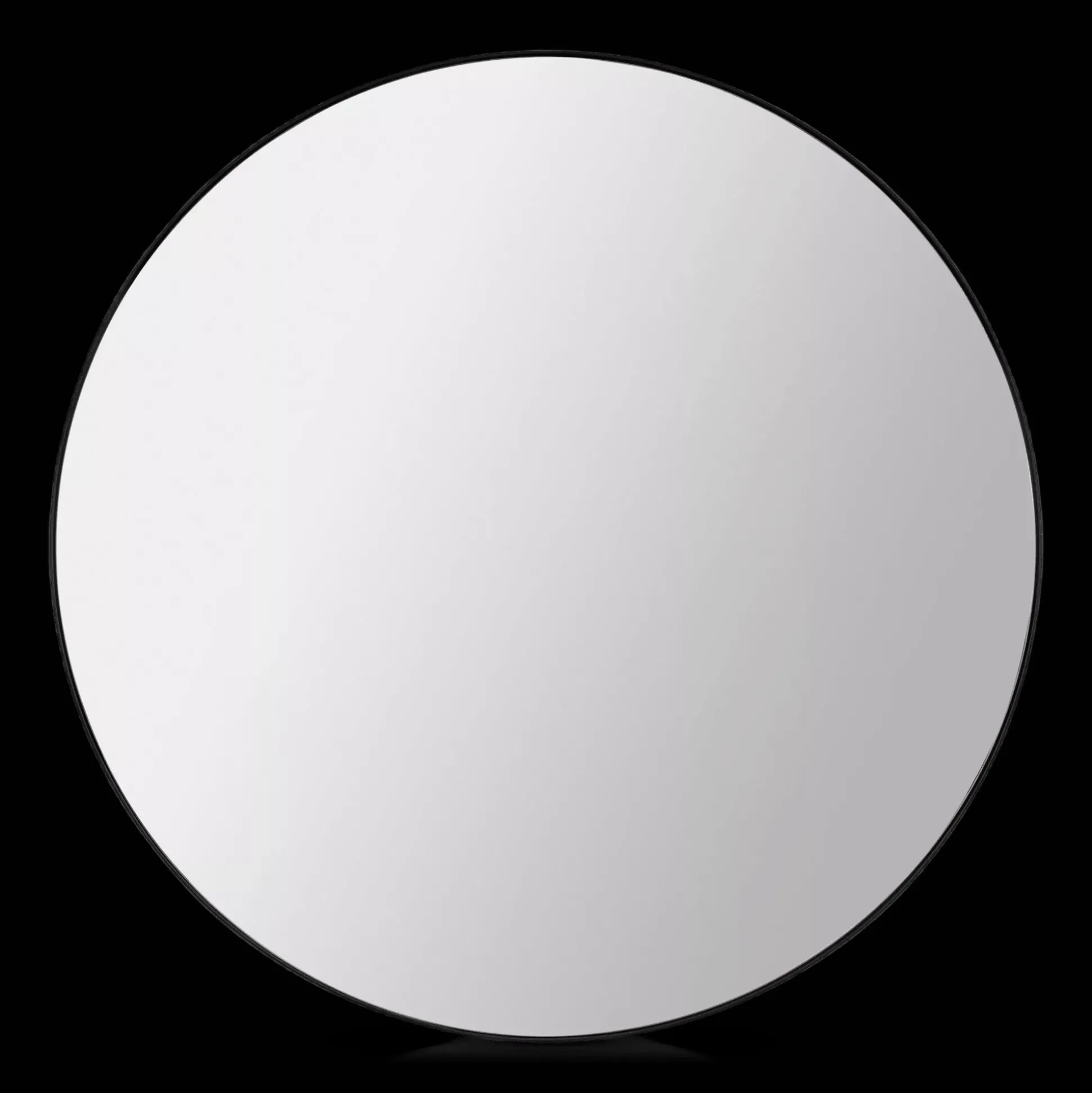 Round Mirror with Black Frame