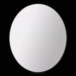 Round Mirror with Black Frame