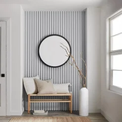 Round Mirror with Black Frame