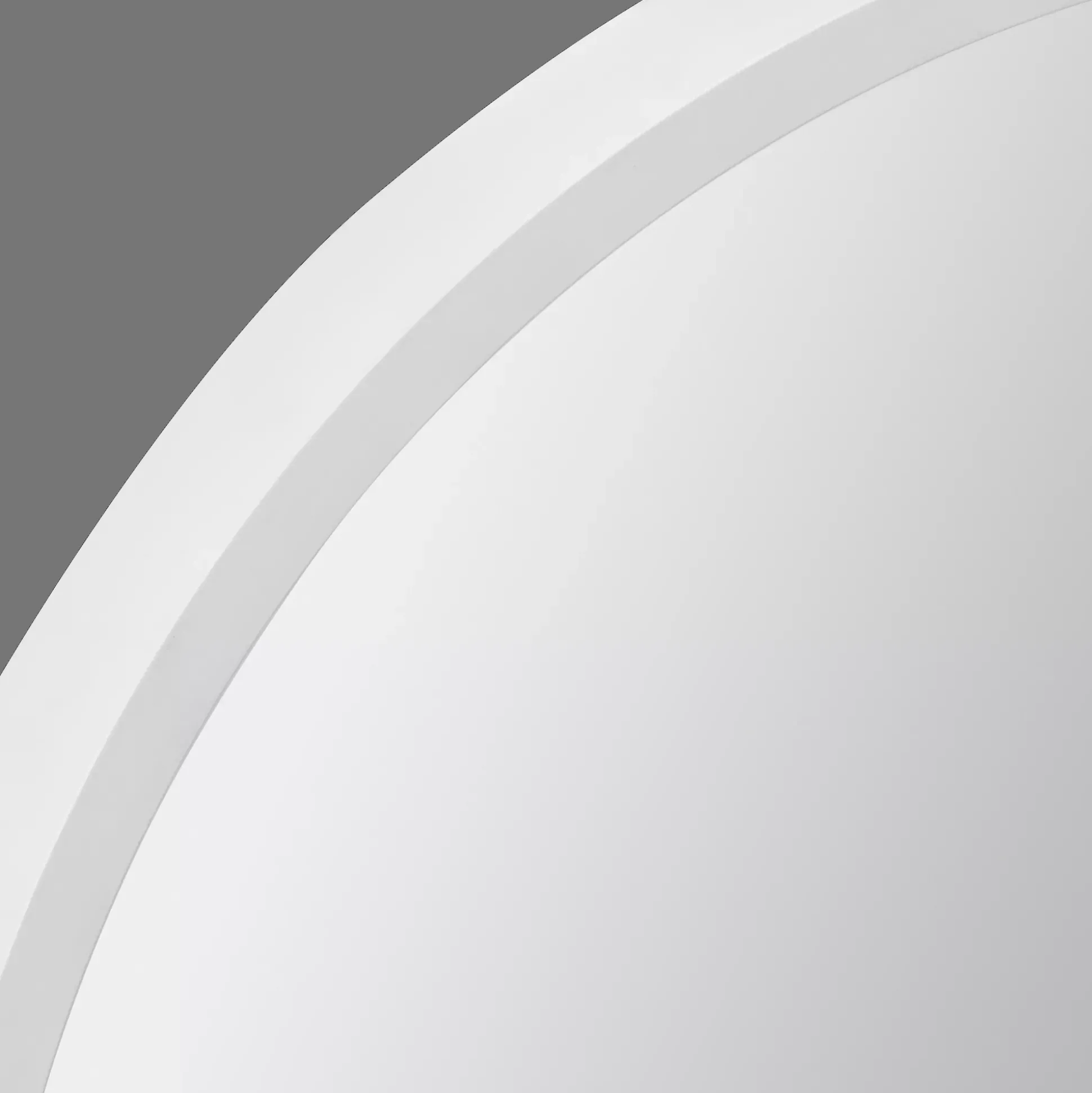 Round Mirror with White Frame