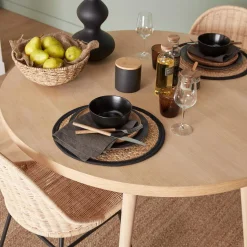 Round Natural Fiber Placemat