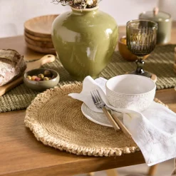 Round Natural Fiber Placemat