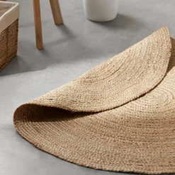 Round Solid Jute Rug