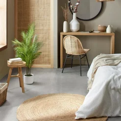 Round Solid Jute Rug