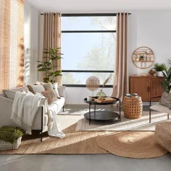 Round Solid Jute Rug