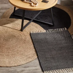 Round Solid Jute Rug