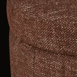 Round Storage Fabric Ottoman