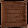 Rust Cougar Faux Fur Throw Pillow