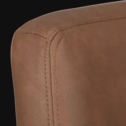 Rust Matte Faux Leather and Metal Adjustable Bar Stool