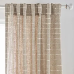 Saara Beige Back-Tab Curtain