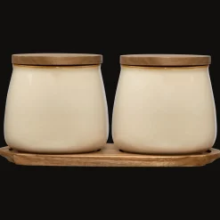 Set of 2 Ceramic Jar