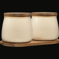Set of 2 Ceramic Jar
