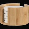 Set of 6 Coasters in Bamboo Tray