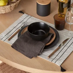 Set of 4 Fabric Placemats with Tassels