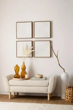 Set of 4 Oil Painted Abstract Framed Art