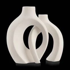 Set of 2 Speckled Ceramic Table Vase